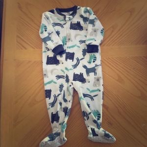 Carters 18M fuzzy feet pajamas